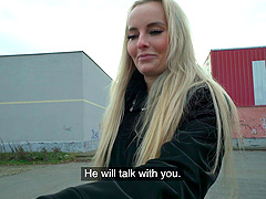 Blonde babe Victoria Pure gets her long hair pulled while she's fucked