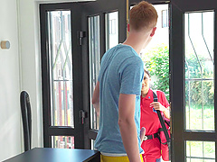 Brunette beauty Cristina Miller gets a mouthful of cum