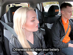 Blonde Lovita Fate moans while being fucked hard in the car