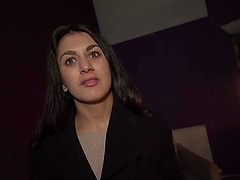 Closeup POV video of stranger Francesca Palma riding for cash