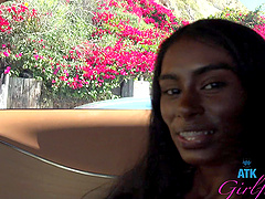 Homemade video of an ebony chick being fingered - Fae Love