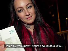 Bubble butt stranger Sharlotte Thorne takes money to be fucked