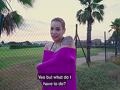 Horny Silvia Rubi enjoys while sucking her lover's big dick