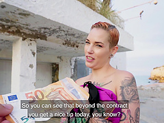 Horny Silvia Rubi enjoys while sucking her lover's big dick