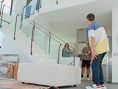 Jenna Swhite enjoys while sucking her boyfriend's hard cock