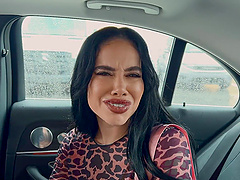 Stripping for cash, Victoria June gets intimate with James Angel.