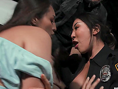 Bella Rolland takes a messy facial after sucking dick