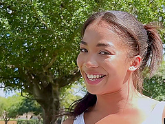 Curvy ebony Malina Melendez gets her ass worshipped by her mate