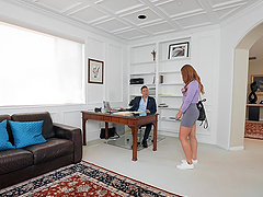 Cum in mouth after intense reverse cowgirl sex