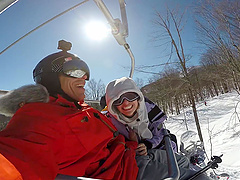 Amazing MMF threesome with DP for  hot Angel Youngs during vacation