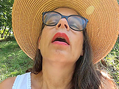 Busty Tina enjoys while fingering her dripping pussy - HD