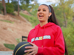 Kylie Rocket shows off her oral skills on a big cock