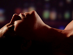 Busty blonde Lady Lyne gives a sloppy blowjob and gets pounded