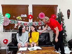 Riley Jean and Tiana Blow team up for a steamy threesome with Clarke Kent