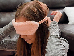 Brunette beauty rides and takes it like a champ