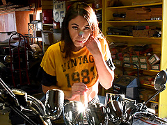 Ashley's seductive solo show with naughty toys