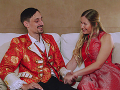 Smooth pussy gets a hot oily massage and fuck