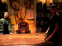 Ryan Driller and Whitney Wright share a stunning brunette's pussy in an intense ffm threesome.