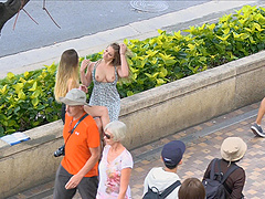 Public flasher gets caught and fucked in the most amazing way