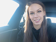 Slender beauty with natural tits Madi gets naughty on camera