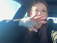 Slender beauty with natural tits Madi gets naughty on camera