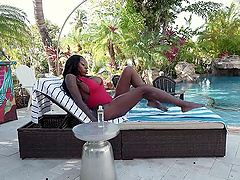 Ebony Mystique and Parker Ambrose get kinky in reverse cowgirl