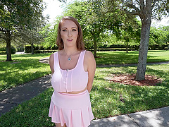 Brunette hottie Kat Marie takes on big cock of Tony Rubino