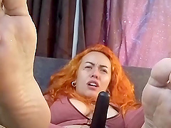 Chubby milf pleasures herself with toys in solo session