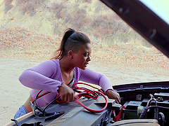 Couple enjoys car sex and blowjobs