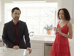 Sexy skinny babe gets handjob and boobs played with