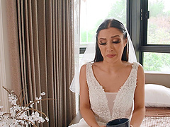 Curvy brunette Jazmin Luv gets her shaved pussy pounded hard