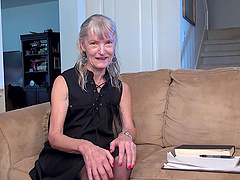 Mature granny Candis pleasures herself with toys in solo session