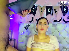 Natural tits bouncing during a steamy webcam session