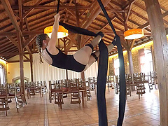 Natural tits bouncing during intense cowgirl ride