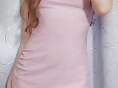 Long-haired vlogger shows off her solo masturbation skills on webcam