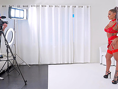 Hayley Davies shows off her sexy tattoos while getting fucked