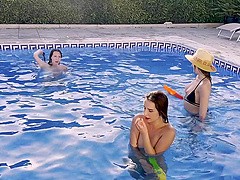 Steamy bathroom encounter between Ruby Shades and Kate Quinn