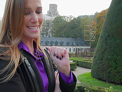 Big black cock gets a sloppy blowjob from a horny czech babe