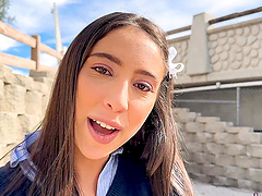 Natural tits teen rides cock in cowgirl position