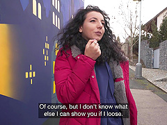 Petite babe gives a sloppy blowjob in pov