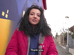 Petite babe gives a sloppy blowjob in pov