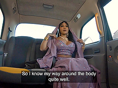 Yasmina Khan's long hair flows as she rides in cowgirl position