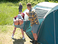 Yenifer Chacon takes a messy cumshot after doggystyle sex