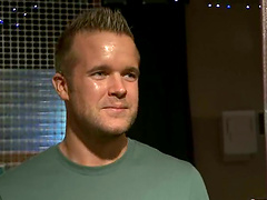 Blindfolded and tied up dude gets ass fucked in gay video