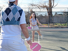 Outdoor couple gets naughty in the park