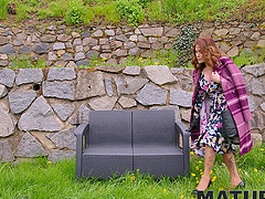 Melissa Johnson gets her long hair tousled during doggystyle sex