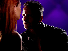 Redhead in stockings gets fucked by her boyfriend