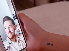 Long-haired beauty gets cum in mouth after sock fetish blowjob