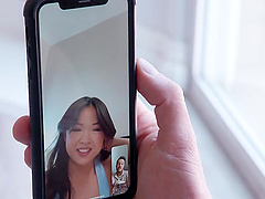 Long-haired beauty gets cum in mouth after sock fetish blowjob