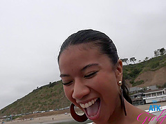 Pov drive by turns into steamy encounter with ebony babe